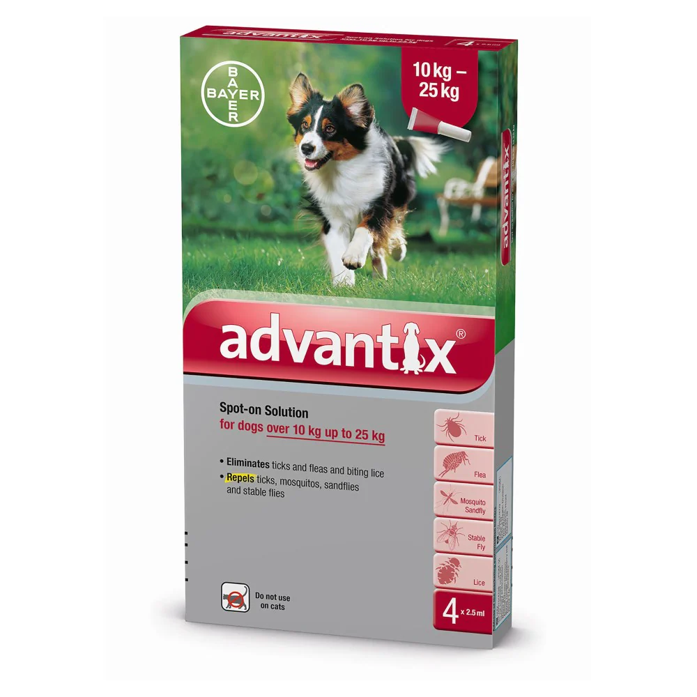Advantix for Dogs - Parasite Treatment - Pack Of 4 Spot-On Pipettes - Image 4