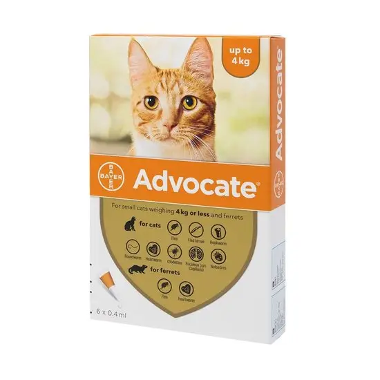 Advocate 40 Spot-On for Small Cats (up to 4kg) and Ferrets - Image 2