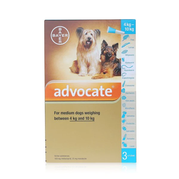 Advocate for Dogs 100 Spot On - Medium Dogs 4-10kg