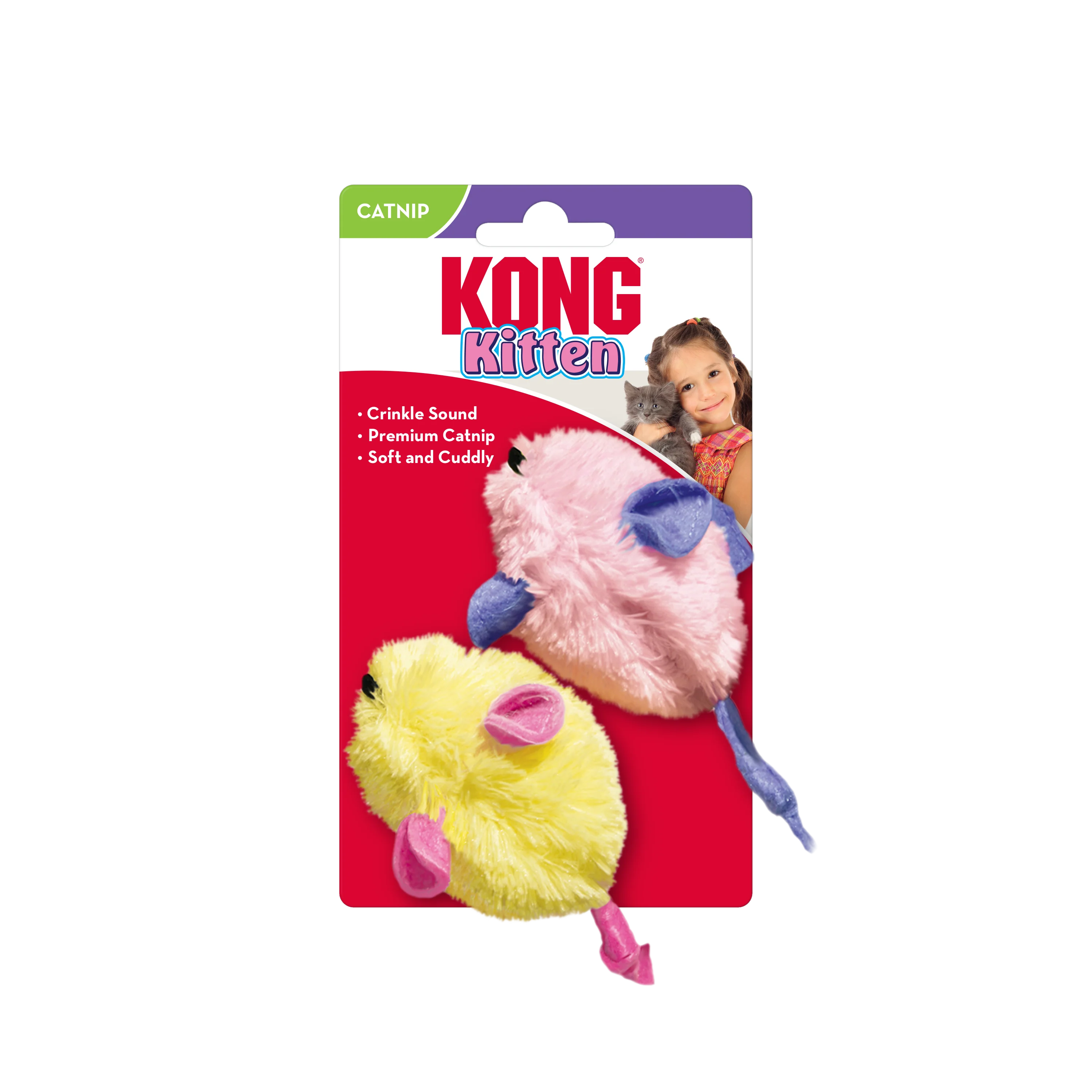 Kong Kitten Catnip Mice 2 Pack
