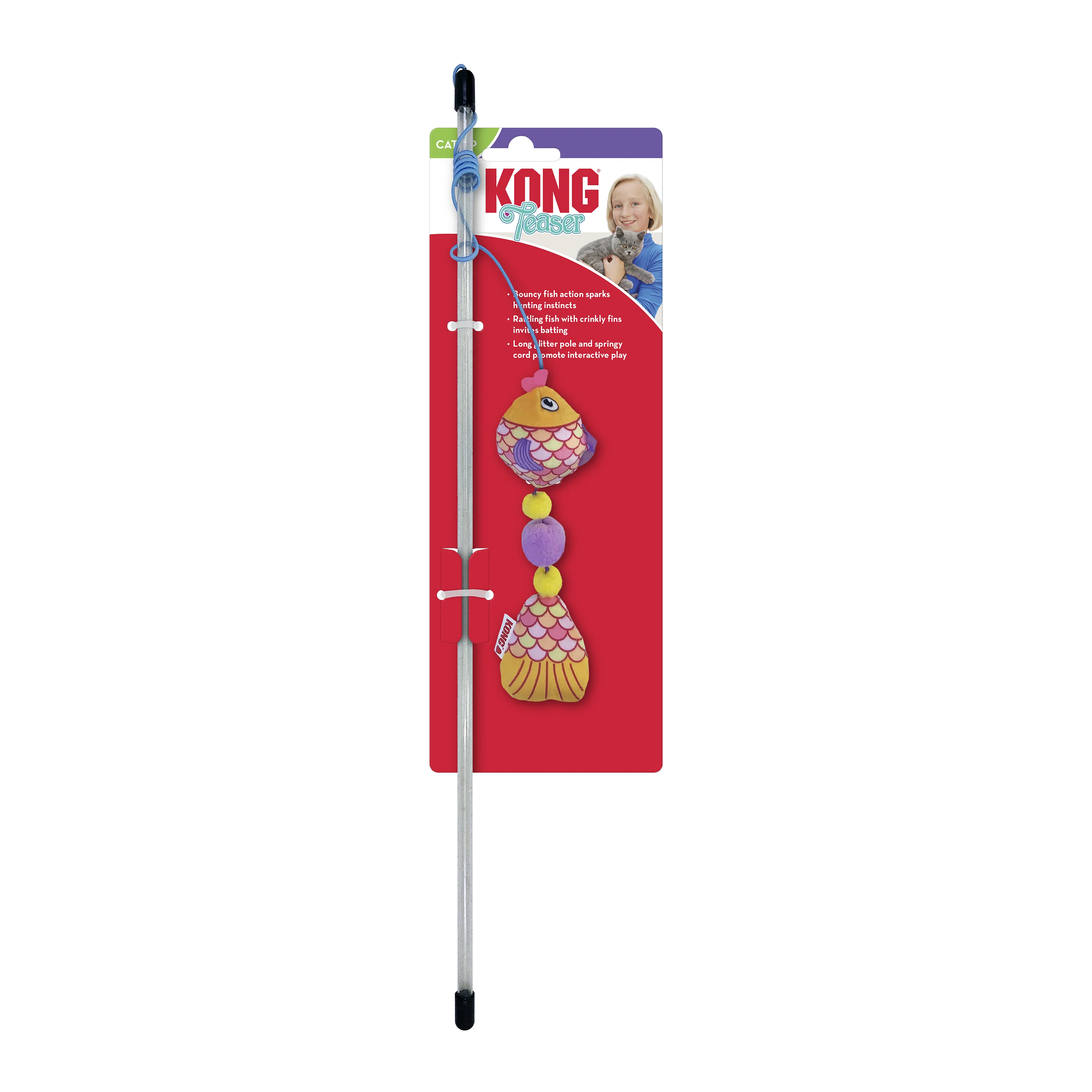 KONG Teaser Scrattles Fish Assorted - Image 3