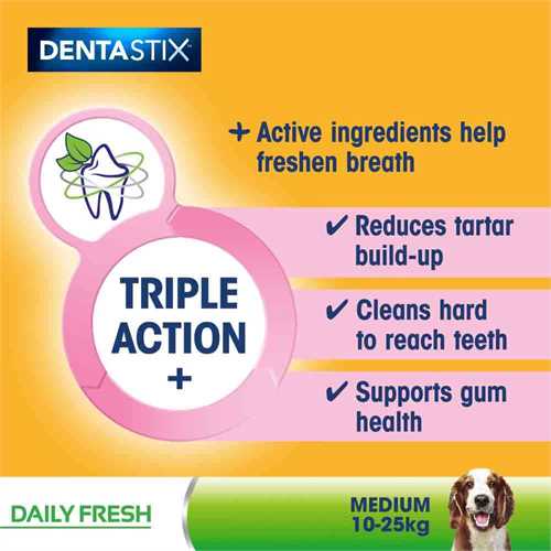 Pedigree Dentastix Fresh - Daily Oral Care for Medium Dogs (10-25kg) 28 Sticks - Image 3