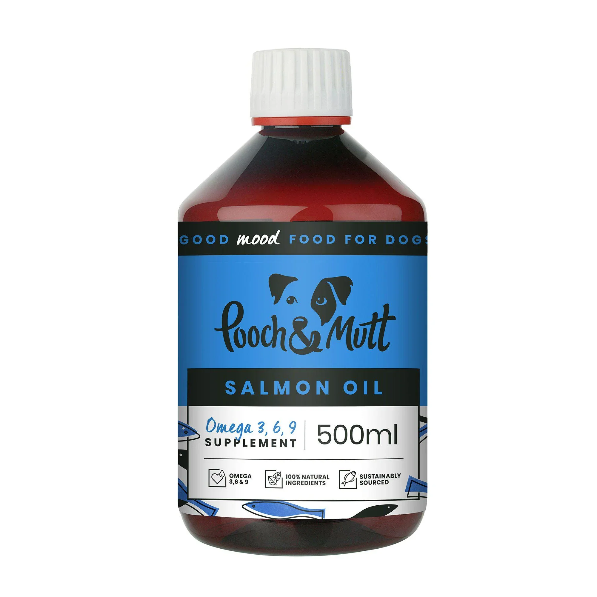 Pooch & Mutt Salmon Oil Omega Supplement for Dogs 500ml